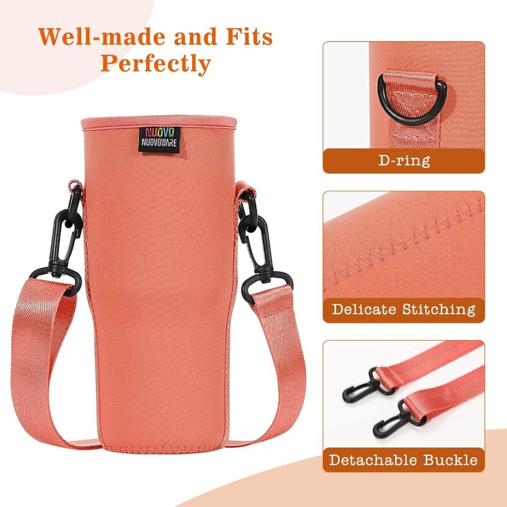 NEW Nuovoware 30 oz Bottle Carrier Bag for Stanley Flip Pomelo Color With Strap - Picture 4 of 5